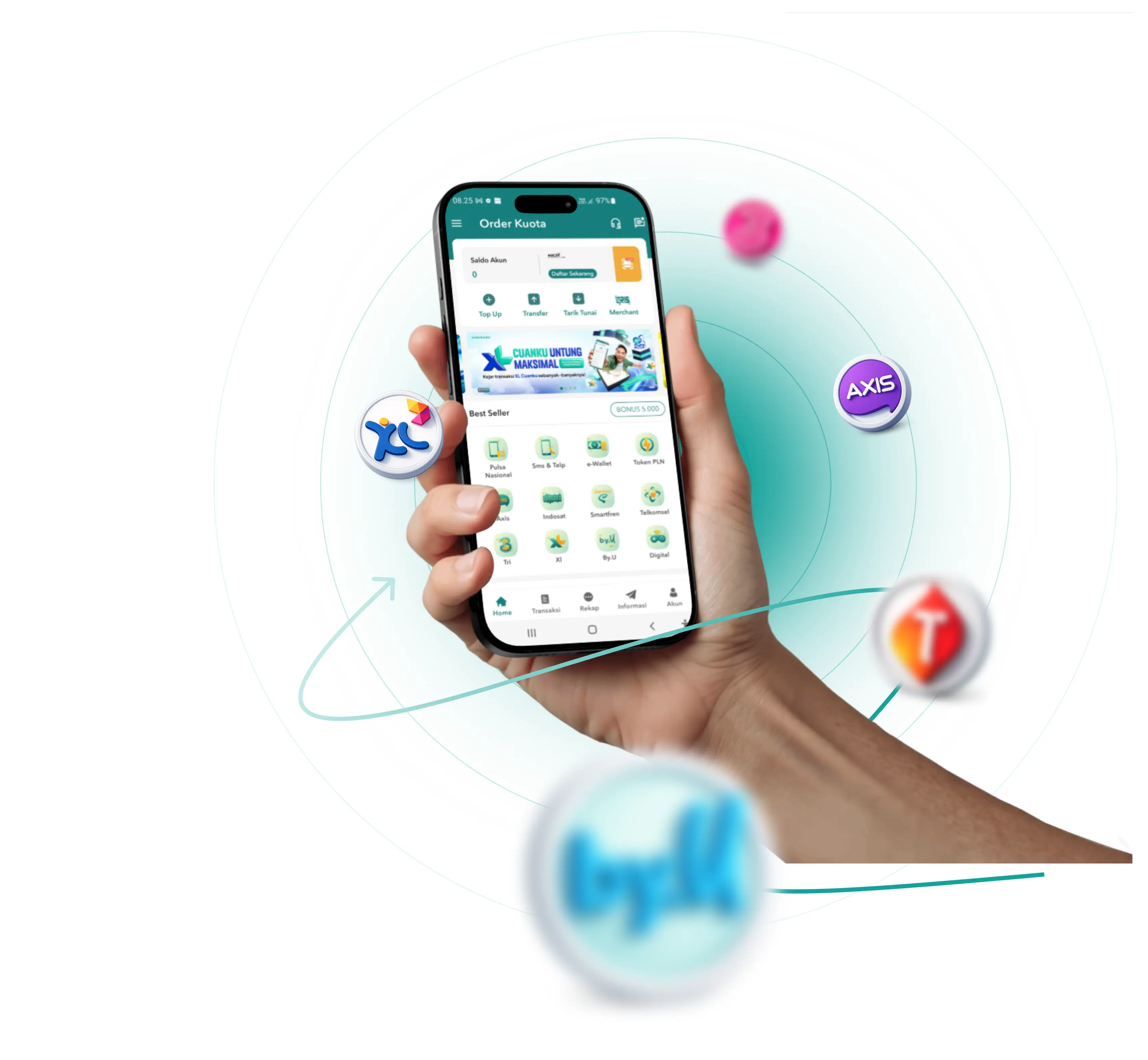 Aplikasi Orderkuota di ponsel