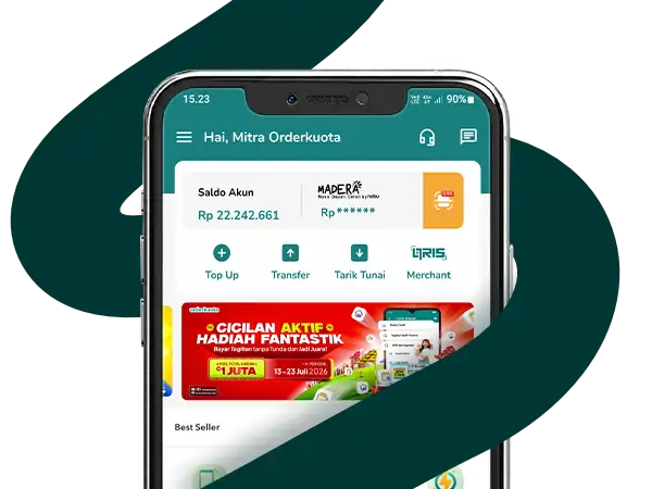 Aplikasi Orderkuota pada ponsel